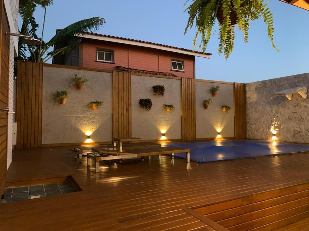 Casa Com Piscina Em Frente A Praia Do Santinho Florianópolis Eksteriør billede